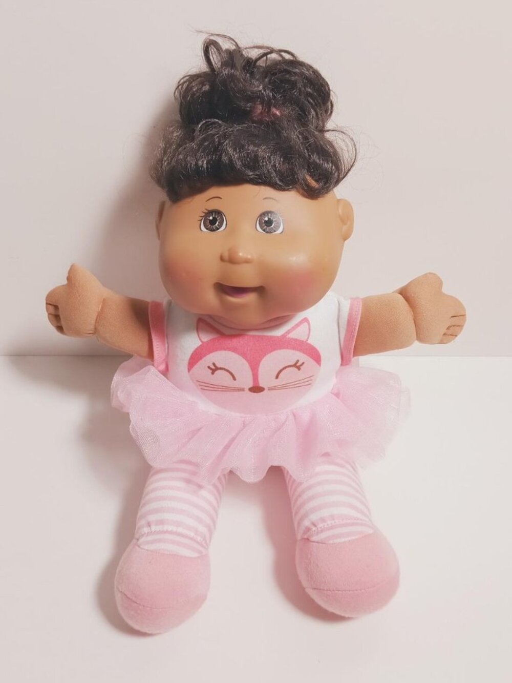 Cabbage Patch Kids Toddler Doll Pink Fox Ballerina Outfit Striped Tights CPK